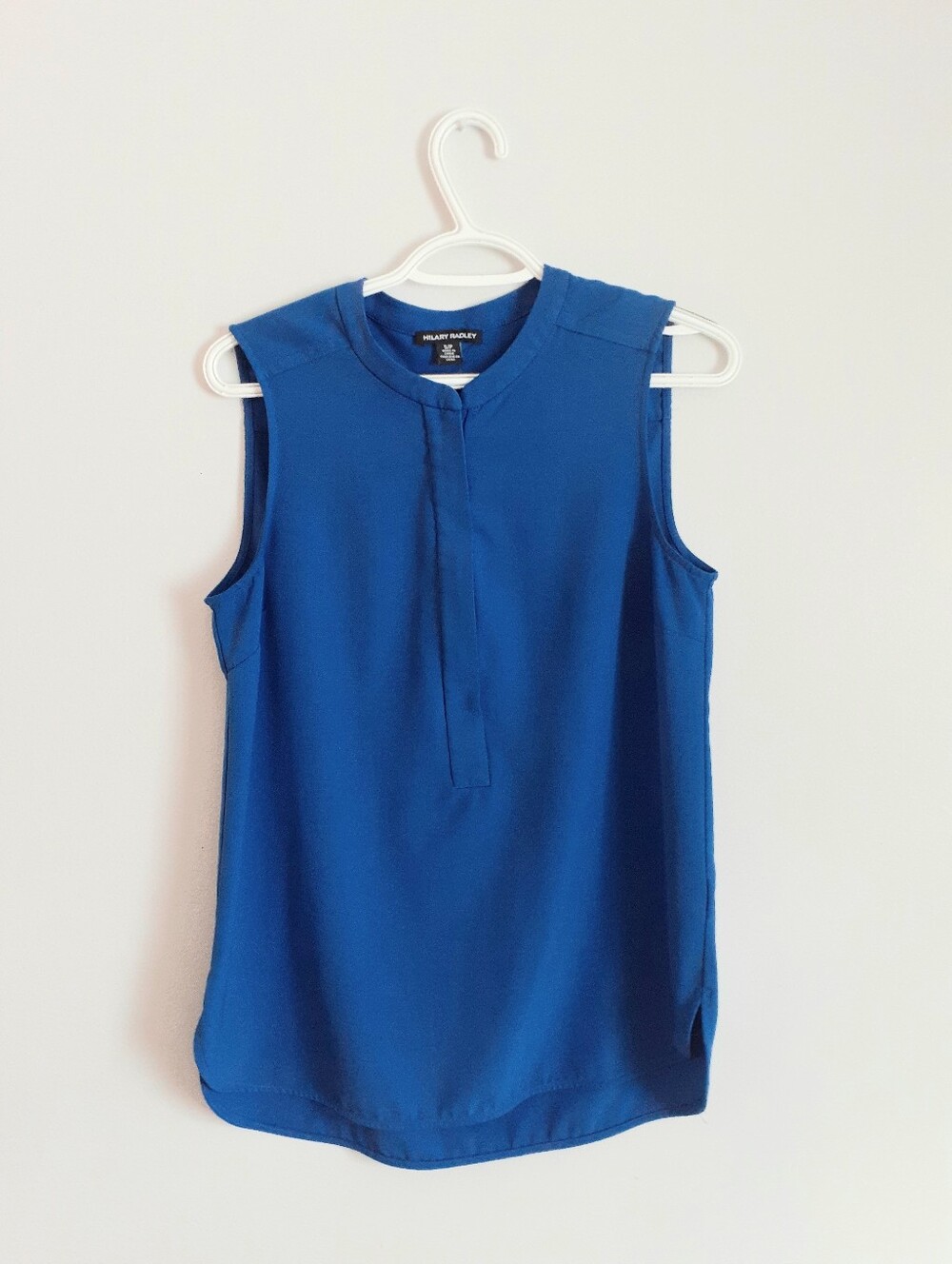 Blue Half-zip Blouse
